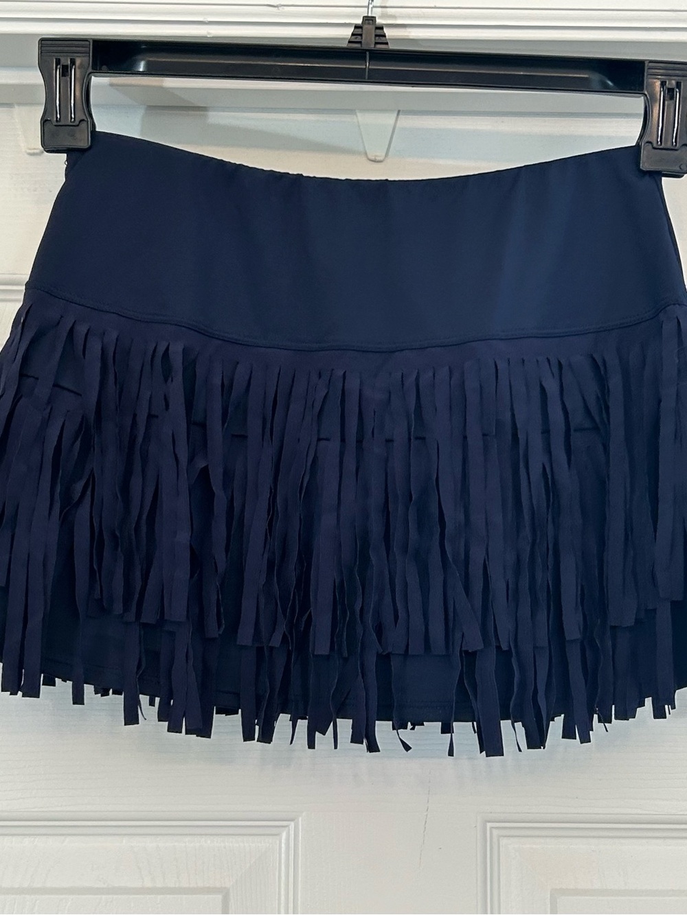 Lucky In Love Navy Fringe Active Tennis Skirt Skort Shorts Size XS - Picture 2 of 6